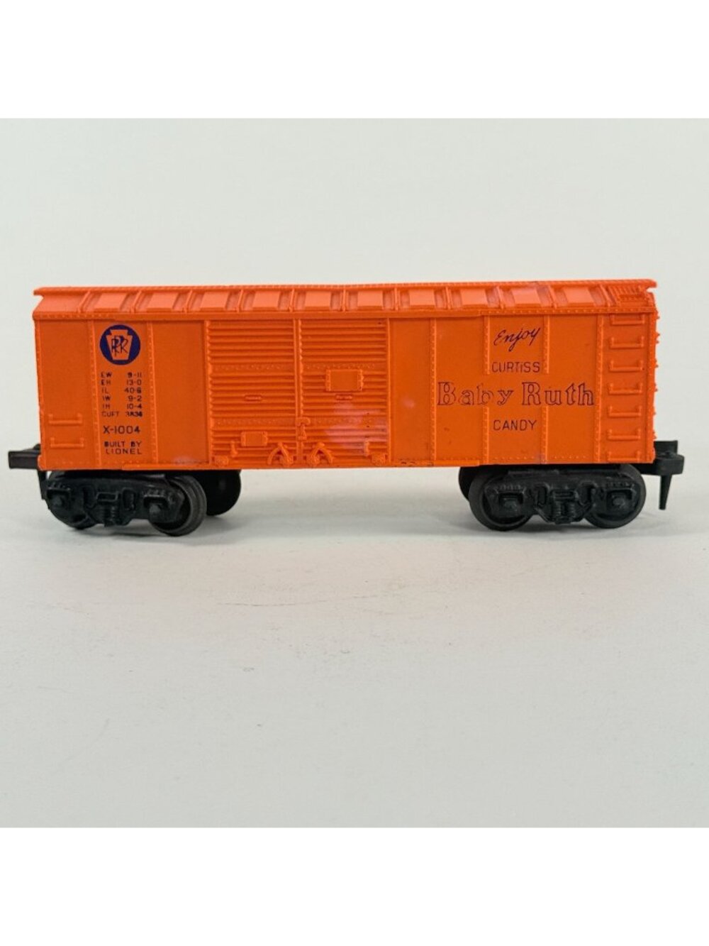 Lionel X-1004 Baby Ruth Curtiss PRR Boxcar O Gauge Rolling Stock Train Orange